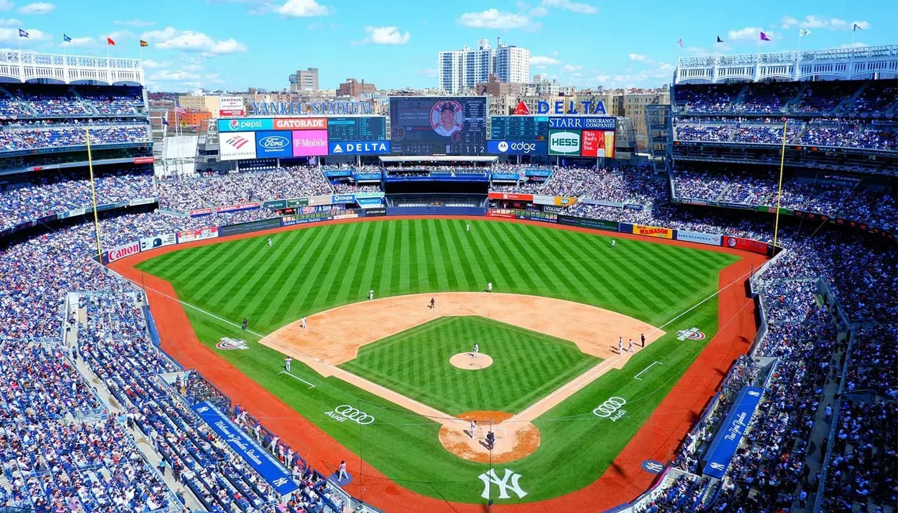 Baseball match at Yankee Stadium